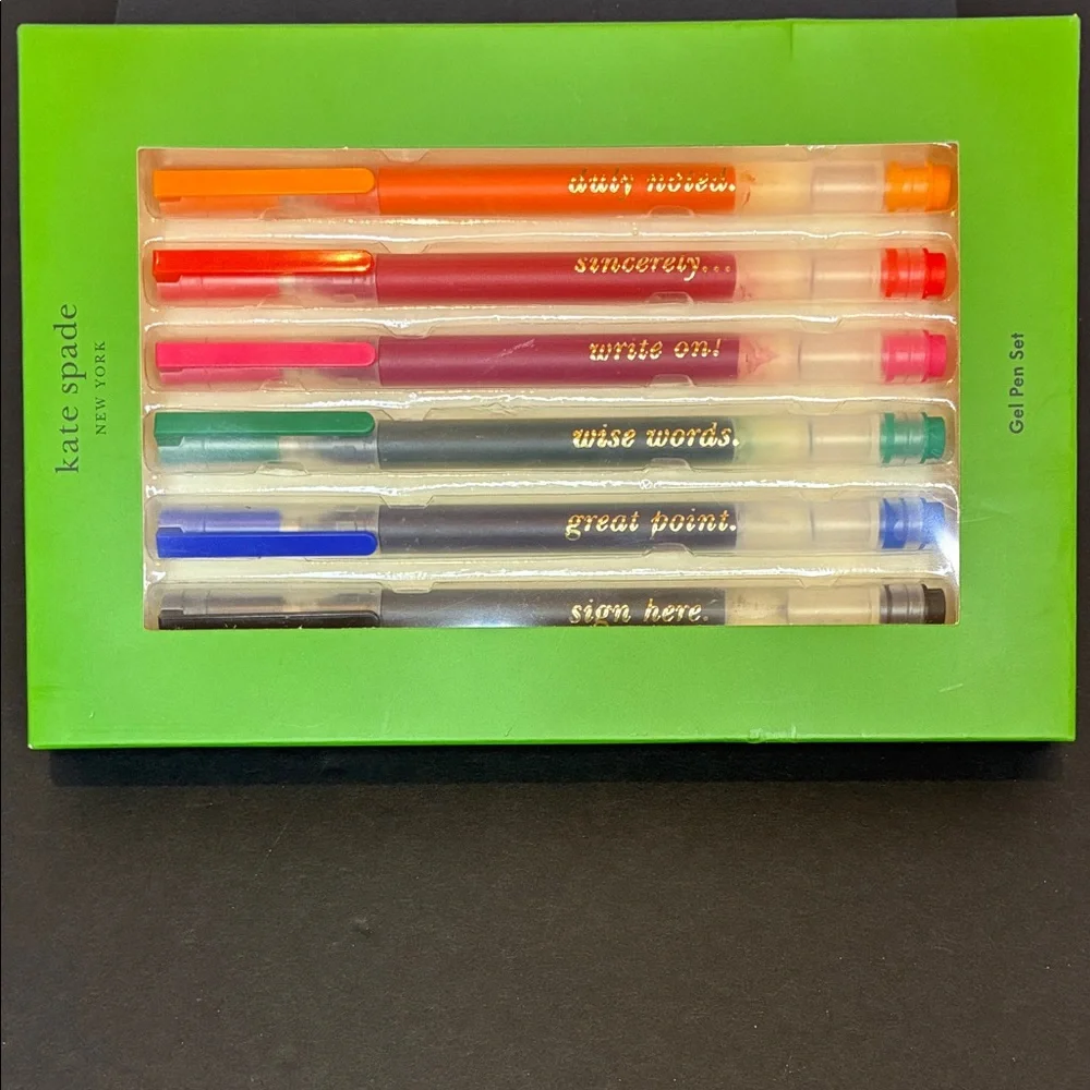 Kate Spade ♠️ Multicolor Gel Pen 🖊️ Set with Rifle Paper Co Floral Notepad